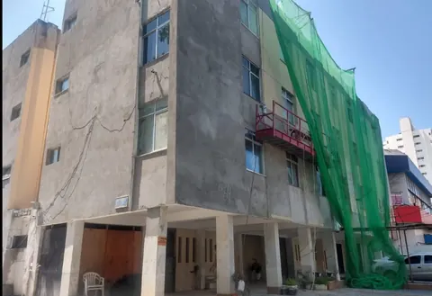 Tratamento de trincas, fissuras e reboco — Cond. Edf. Joia da Praia, Costa Azul
