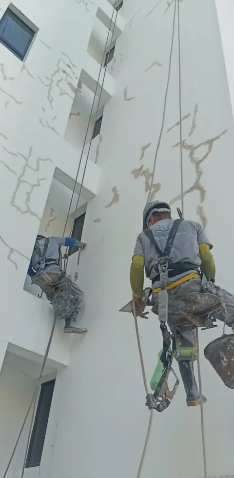 Tratamento de fissuras — Cond. Nobre do Parque Residence, Pituba
