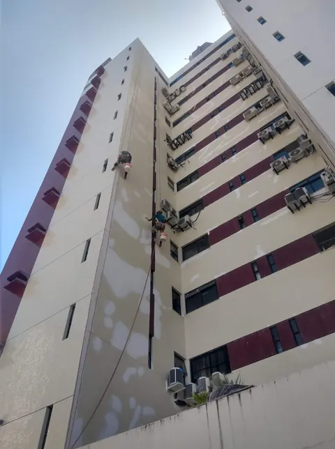 Pintura da fachada — Edf. Pituba Porto Bello, Pituba